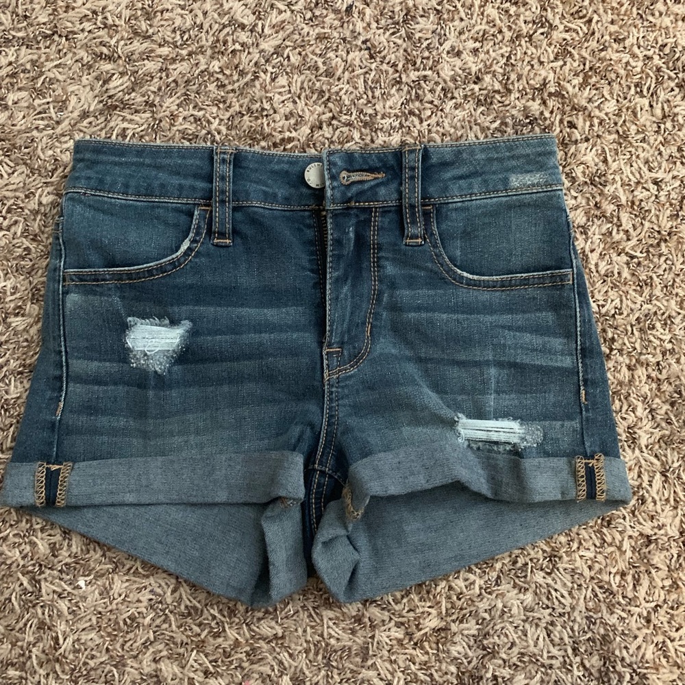 Pacsun Bullhead Super Stretch Shorty denim shorts